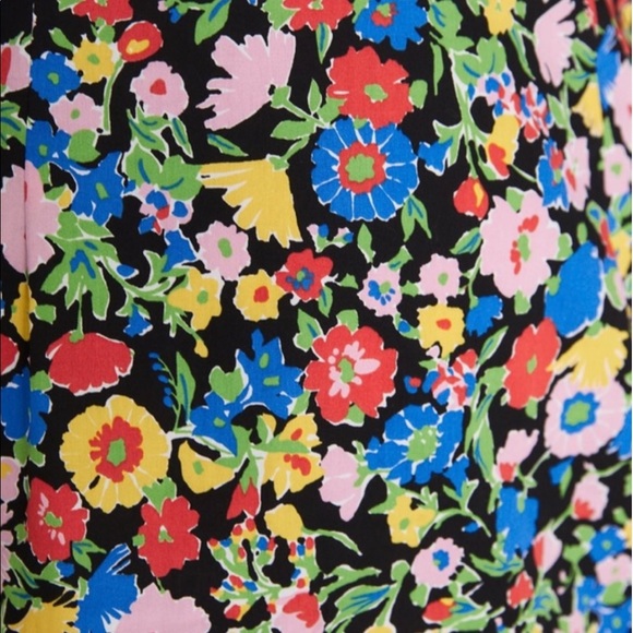 ZARA Floral Print Puff Sleeve Mini Dress - Picture 4 of 5